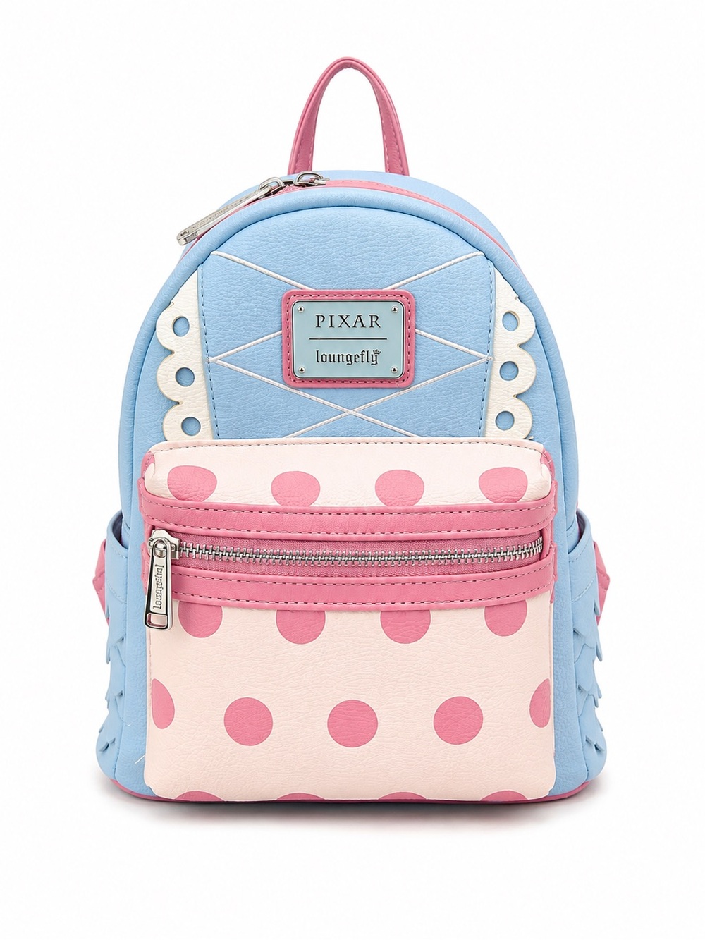 Disney Pixar Pink & Blue Polka Dot Mini Backpack